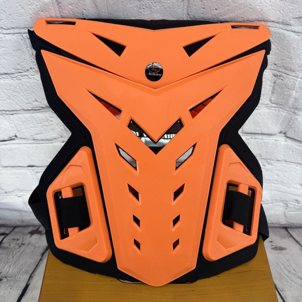 Adult Motorcycle Body Armor Vest Dirt Bike Gear Chest Protector Motocross Orange